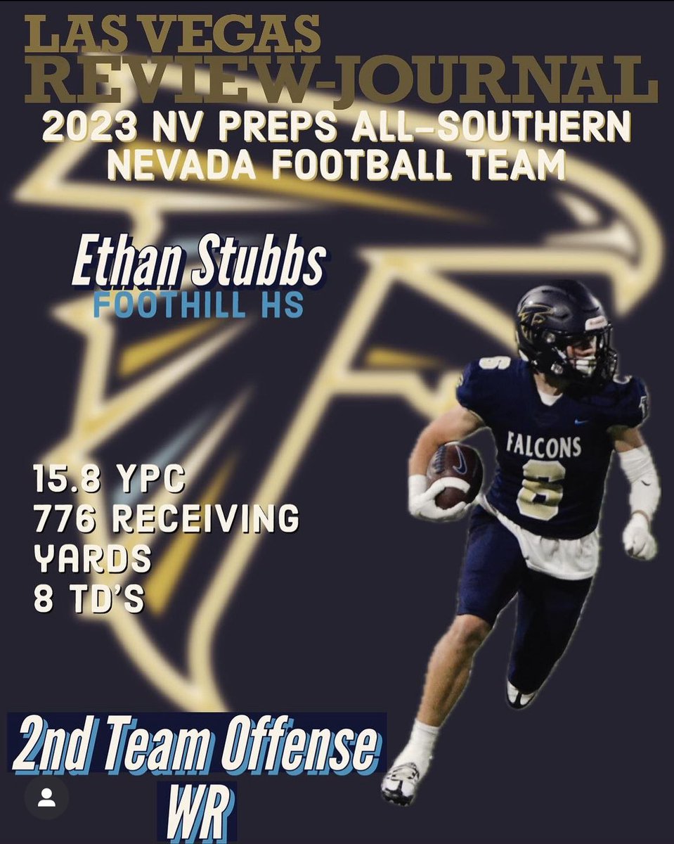 Ethan Stubbs (@ethanstubbs_) on Twitter photo Blessed to be named one of the best in Southern Nevada. <a href="/CoachJustinBro/">Coach Justin Brown</a> <a href="/CoachBalbert/">Brendon Albert</a> <a href="/BrandonHuffman/">Brandon Huffman</a> <a href="/702HSFB/">702 HSFB</a> <a href="/GregBiggins/">Greg Biggins</a> Blessed to be named one of the best in Southern Nevada. <a href="/CoachJustinBro/">Coach Justin Brown</a> <a href="/CoachBalbert/">Brendon Albert</a> <a href="/BrandonHuffman/">Brandon Huffman</a> <a href="/702HSFB/">702 HSFB</a> <a href="/GregBiggins/">Greg Biggins</a>