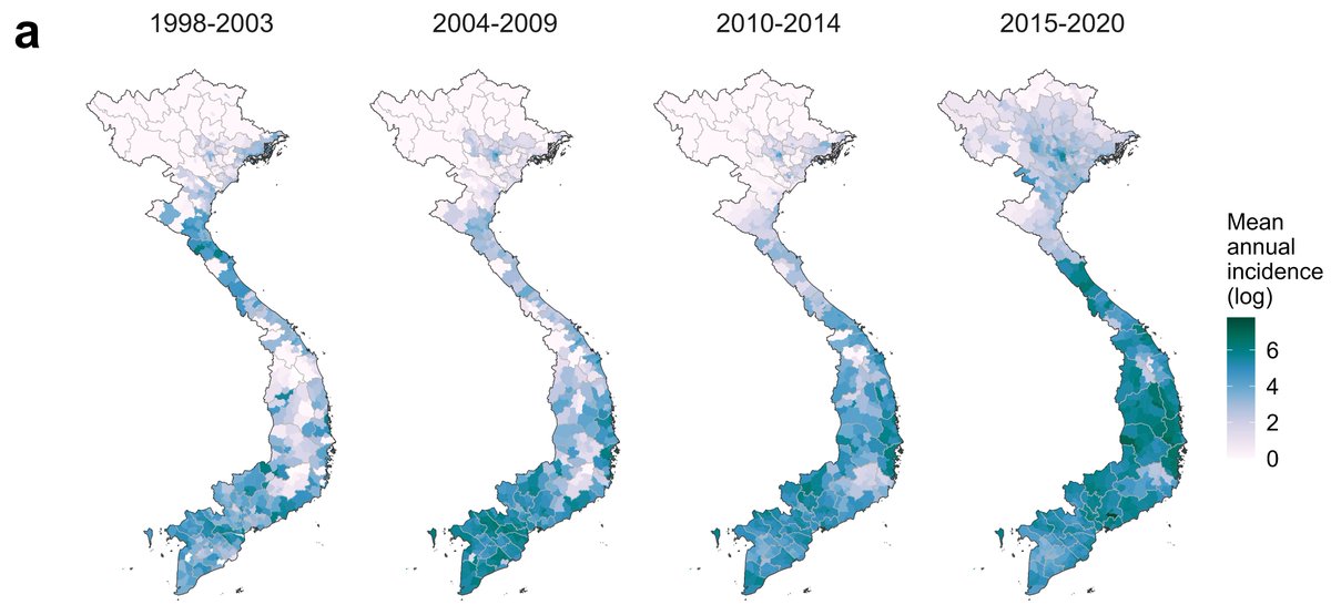 Rory Gibb (@roryjgibb) on Twitter photo Our new paper on dengue emergence in Vietnam is out now in <a href="/NatureComms/">Nature Communications</a>! We studied the role of urban infrastructure, climate change and mobility in shaping patterns of dengue disease, and here's what we found (🧵1/7) nature.com/articles/s4146… Our new paper on dengue emergence in Vietnam is out now in <a href="/NatureComms/">Nature Communications</a>! We studied the role of urban infrastructure, climate change and mobility in shaping patterns of dengue disease, and here's what we found (🧵1/7) nature.com/articles/s4146…