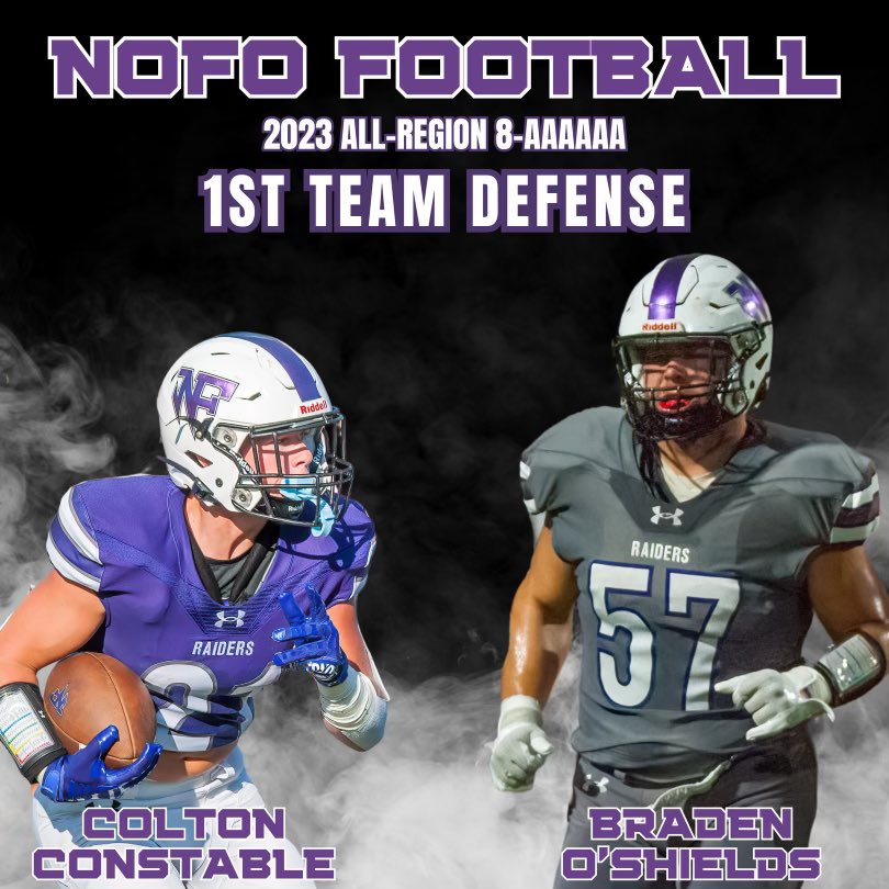 NorthForsythFootball (@nofofootball) on Twitter photo Congratulations <a href="/Coltonconstabl6/">Colton constable</a> & <a href="/bradenoshields/">Braden O’Shields</a> named to the 1st Team All-Region Defense! <a href="/ForsythSports/">FCN Sports</a> <a href="/NFTheNation/">NOFORAIDERNATION</a> Congratulations <a href="/Coltonconstabl6/">Colton constable</a> & <a href="/bradenoshields/">Braden O’Shields</a> named to the 1st Team All-Region Defense! <a href="/ForsythSports/">FCN Sports</a> <a href="/NFTheNation/">NOFORAIDERNATION</a>