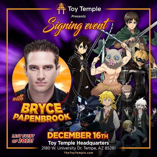 Last event of 2023 🤗 I’m heading back to #Arizona on 12/16 for a return to @ToyTempleAz 🎉 I’ve had so many incredible experiences at events this year, and this one won’t disappoint. 🎟️ Grab your tickets now before they sell out - tixr.com/pr/brycepapenb… 🤯 #ToyTemple #Tempe