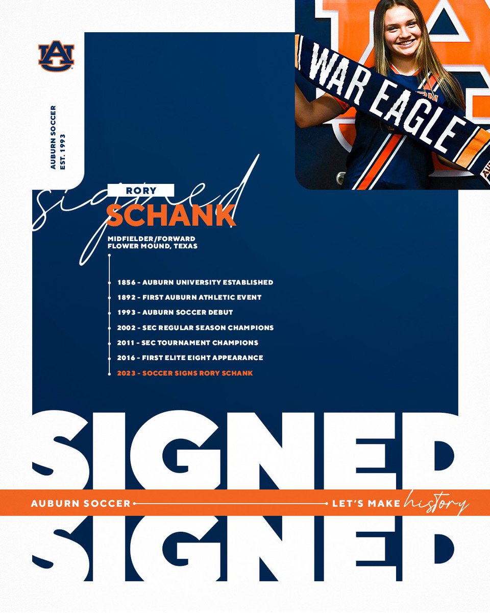 An incredible player with Texas-sized talent 🙌 @roryschank is officially part of the fam ‼️😊 #WarEagle