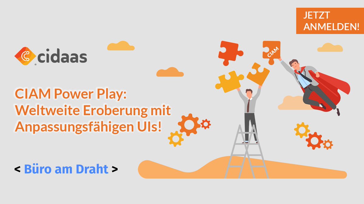 Morgen findet das letzte Webinar für dieses Jahr statt! 📆

Jetzt noch schnell kostenlos anmelden - Wir freuen uns auf Euch! 🧡

👉 hopin.com/events/webinar…

#webinar #cidaas #dasbüroamdraht #ui