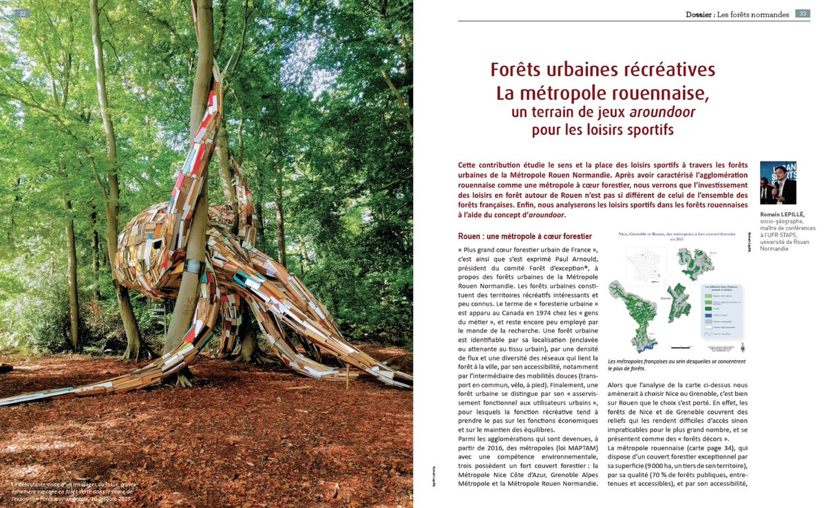 🌳 Plongez au cœur des #Loisirssportifs dans les #ForêtsUrbaines de Rouen <a href="/ONF_Officiel/">Office national des forêts</a> ! Mon article, "Forêts urbaines récreatives", explore la <a href="/MetropoleRouenN/">Métropole Rouen Normandie</a> en tant que terrain de jeux Aroundoor.  @LaboCETAPS <a href="/univrouen/">Université de Rouen Normandie</a> @normandieuniv <a href="/IrihsUniversite/">IRIHS - Université Rouen Normandie</a>
etudesnormandes.fr/produit/n28-de…