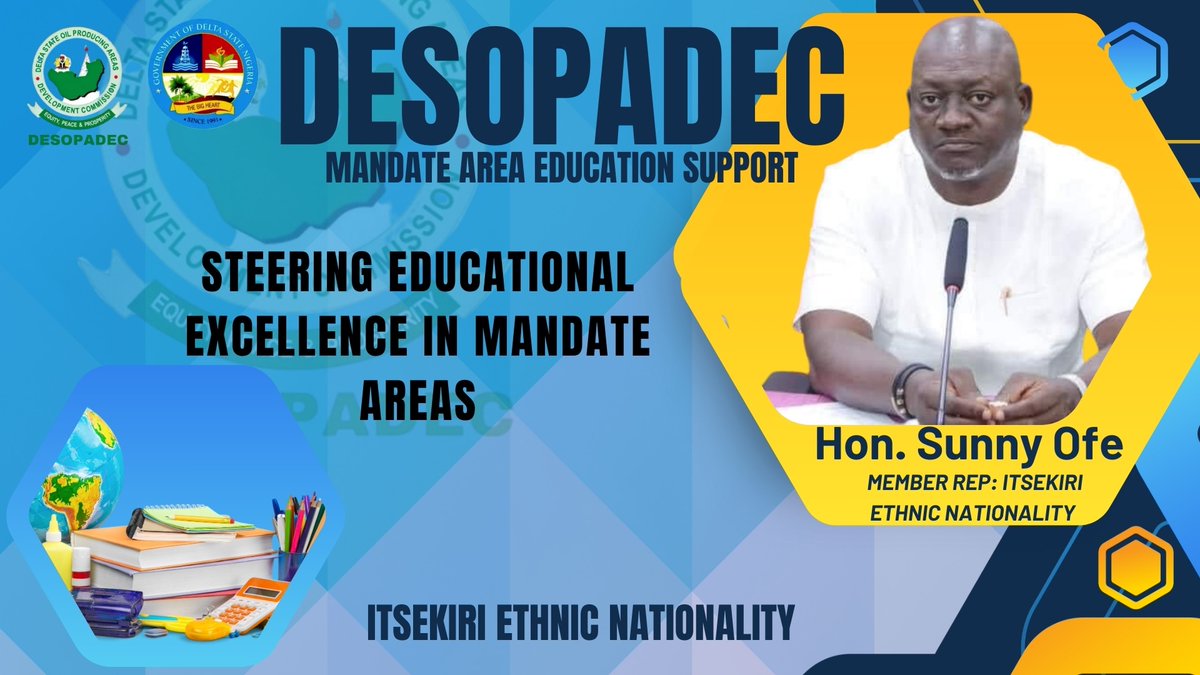 Desopadec_Amb's tweet photo. DESOPADEC STEERING EDUCATIONAL EXCELLENCE IN MANDATE AREAS:::
**EXAMINATION MALPRACTICE is a SCOURGE and CANKERWORM to the EDUCATIONAL PROCESS*~ Hon Sunny Ofe declares war on examination malpractice
.
.
.
#desopadec
#deltastate
#daddyshowkey
#showdonshow
#moreagenda
#education https://t.co/ndvb6YfJ13