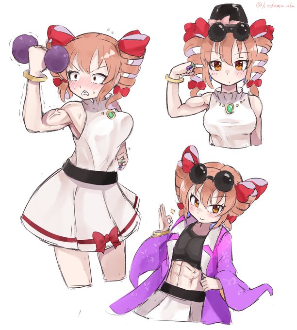 女苑ちゃんブームにどさくさに紛れて過去絵のスーパームキムキ女苑ちゃんでも置いとこ