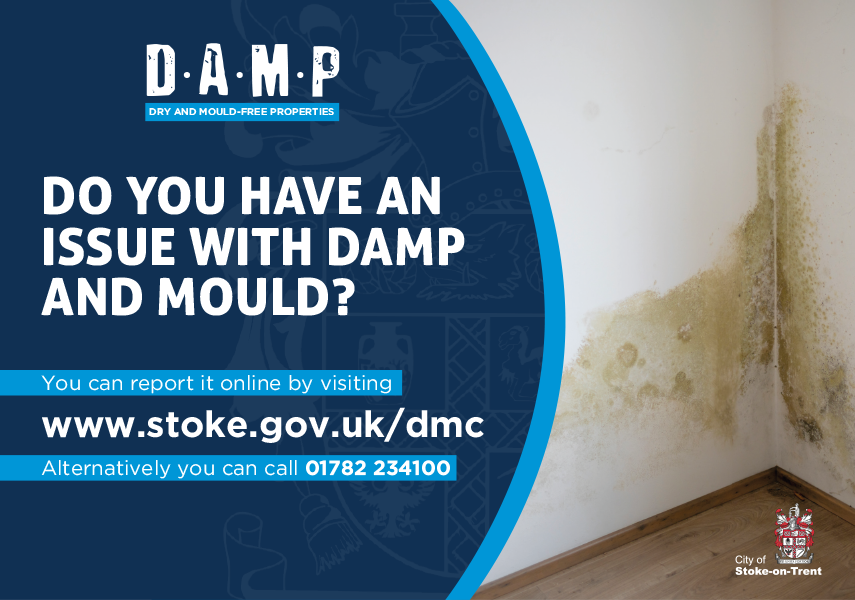 ❓ Do you have an issue with damp and mould in your council-owned home? Tell us! ✅ Report it to us online by visiting stoke.gov.uk/dmc ☎️ Or contact our dedicated team on 01782 234100 – option 2