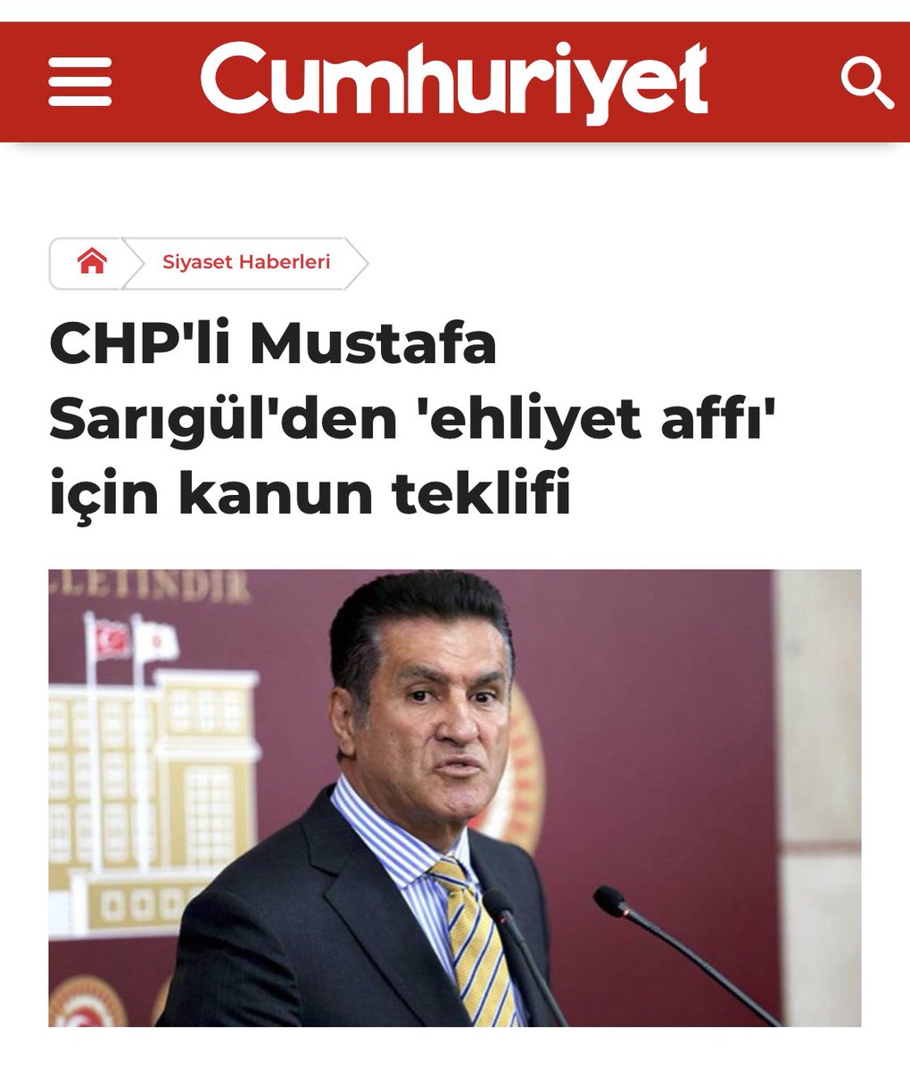 <a href="/pusholder/">Pusholder</a> Mağduruz Efendim .
Ölümlü Kazalar Hariç Bir Defaya Mahsus ✅#EhliyetAffı İstiyoruz

<a href="/RTErdogan/">Recep Tayyip Erdoğan</a> <a href="/DoganBekin/">Doğan Bekin</a> <a href="/yilmaztunc/">Yılmaz TUNÇ</a> <a href="/ErbakanFatih/">Dr. Fatih Erbakan</a> <a href="/mkulunk/">Metin KÜLÜNK</a> <a href="/KucukkayaIsmail/">Ismail Kucukkaya</a> <a href="/cemkucuk55/">Cem Küçük</a> <a href="/TC_icisleri/">T.C. İçişleri Bakanlığı</a> <a href="/AliYerlikaya/">Ali Yerlikaya</a> <a href="/_cevdetyilmaz/">Cevdet Yılmaz</a> <a href="/melihguuner/">Melih Güner</a> <a href="/AhmetSozcan/">Ahmet Sözcan</a> <a href="/rprefahpartisi/">Yeniden Refah Partisi</a> <a href="/YildizFeti/">Feti Yıldız</a> <a href="/MehmetKDRL/">Mehmet KADERLİ</a>