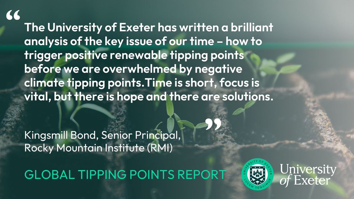 'Time is short, focus is vital, but there is hope and there are solutions.' @KingsmillBond of @RockyMtnInst on the Global #TippingPoints Report.