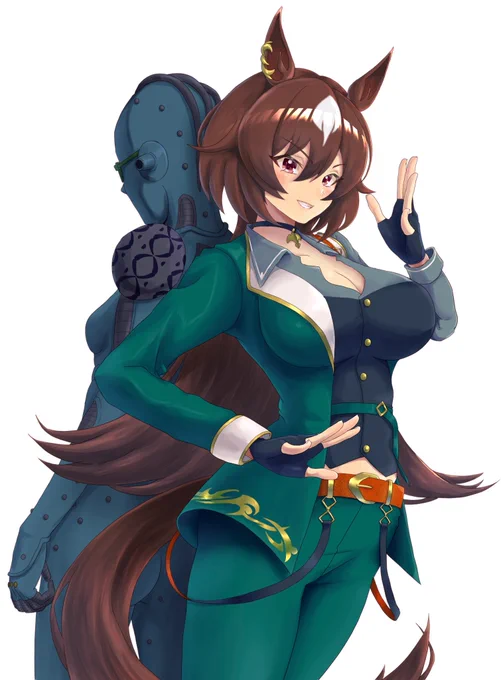 ジョジョと奇妙なウマ娘 シリウスシンボリとストーンフリー(背景なし) #ウマ娘 #ジョジョ