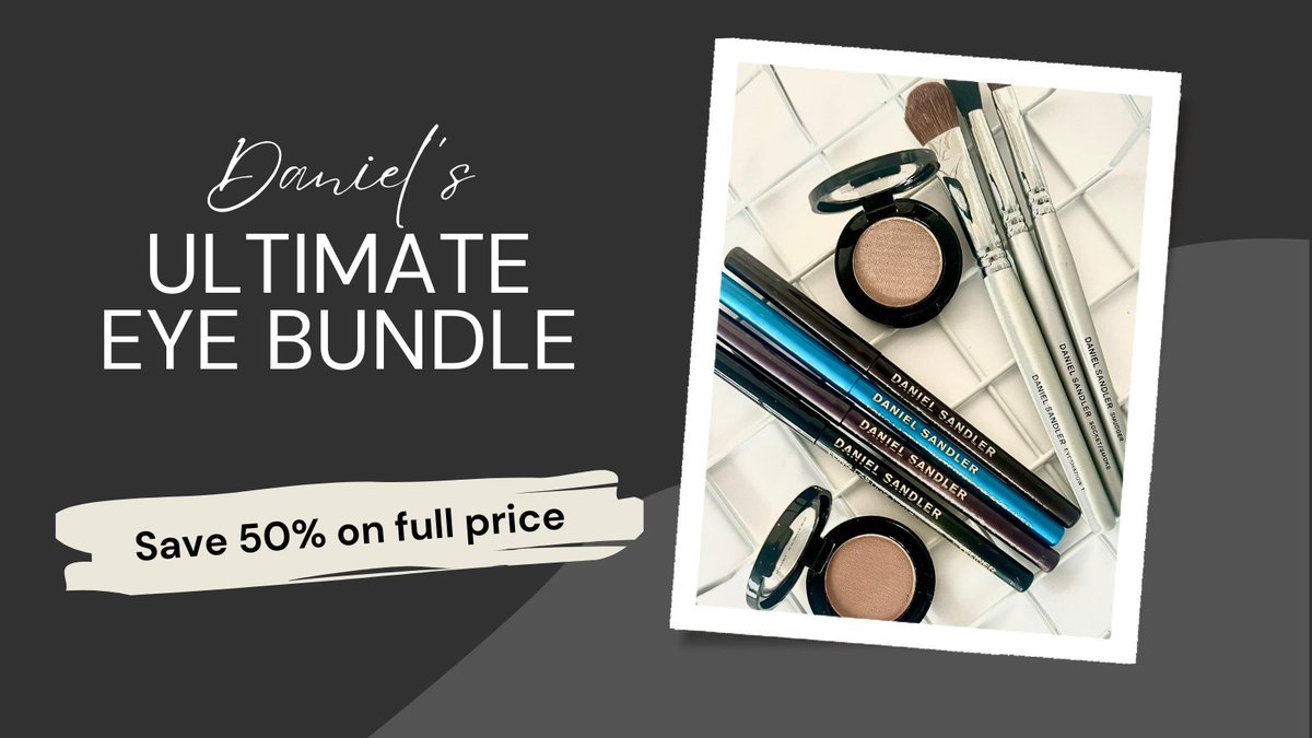 Blink and you'll miss this amazing 50% saving! Five-star eye makeup has never been so good. Shop this bundle for December only - danielsandler.com/products/bundl…
#eyemakeup #wintermakeup #danielsandlermakeup