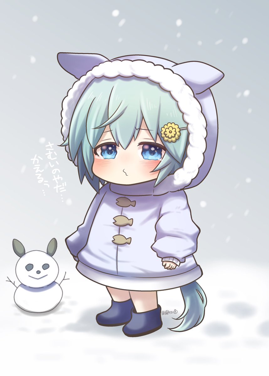 セイウンスカイ「雪んこセイちゃん #セイウンスカイ」|南果ナシのイラスト