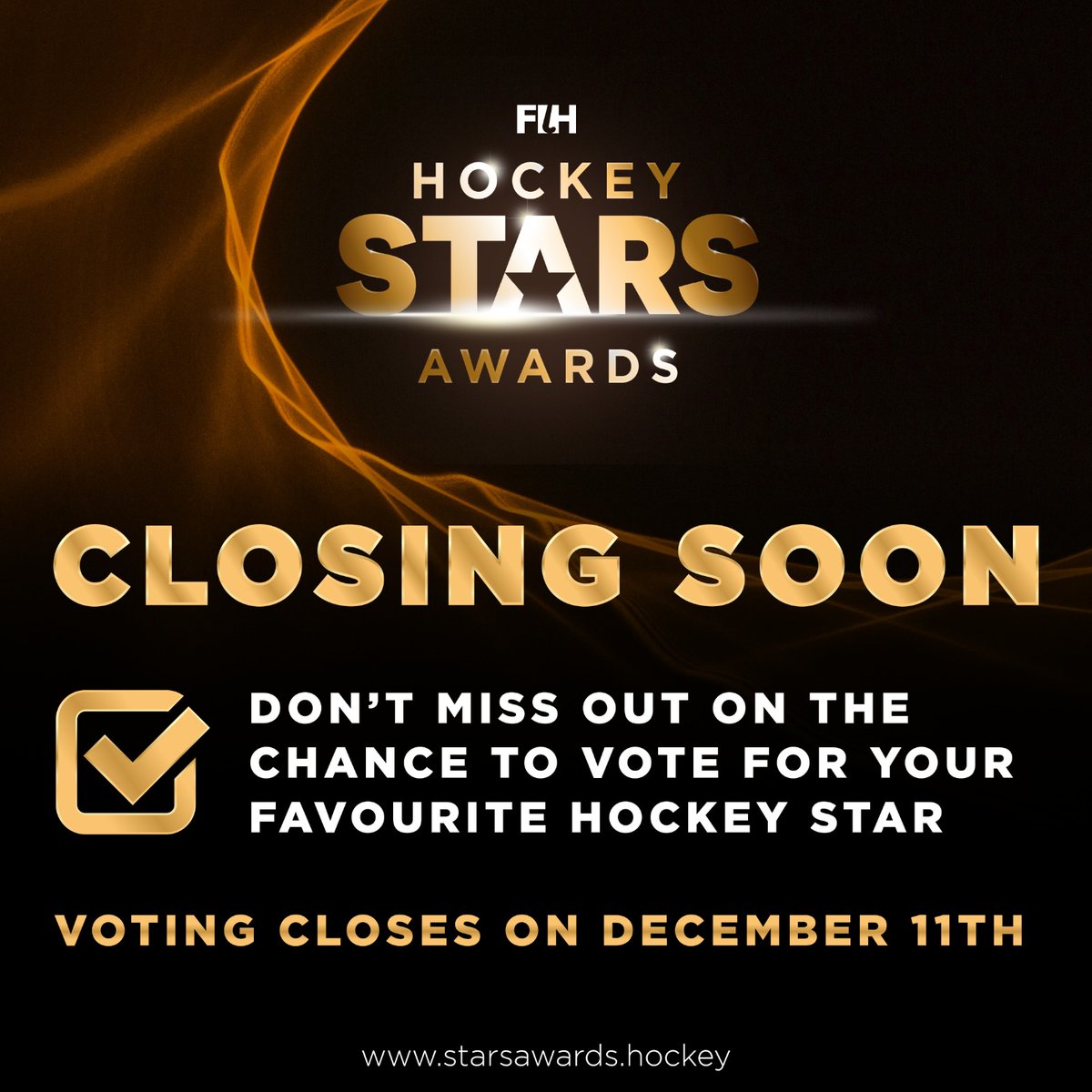 Last chance to vote for your favourite Hockey Stars; Hardik Singh for FIH Player of the Year and Savita for FIH Goalkeeper of the Year as the voting line closes at 4:29 AM on 12 December 2023.

Link: bit.ly/starsawards23

#HockeyIndia #IndiaKaGame #HockeyStarsAwards