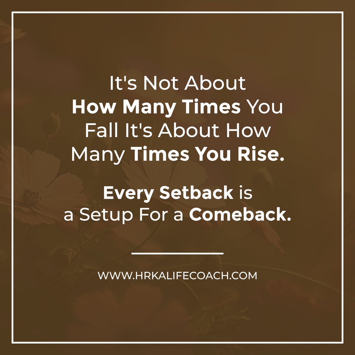 It's not about how many times you fall it's about how many times you rise. Every setback is a setup for a comeback. Face your fears, embrace courage, and watch your confidence soar.

#hrkalifecoach #courageoverfear #confidencejourney #fearlessmindset #empoweryourself