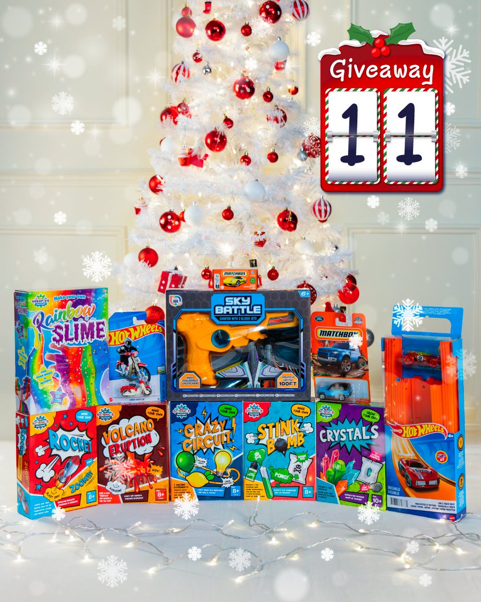 🎄🚨GIVEAWAY DAY 11/12!🚨🎄 Our 11th bundle in the '12 Days of Christmas Giveaways!' is 'Boys Toys'😲 3 lucky winners on all of our social media platforms! To enter, like, retweet and follow! Don't miss out & good luck!😁 Competition Closes: 18/12/23 *DOES NOT INCLUDE TREE*