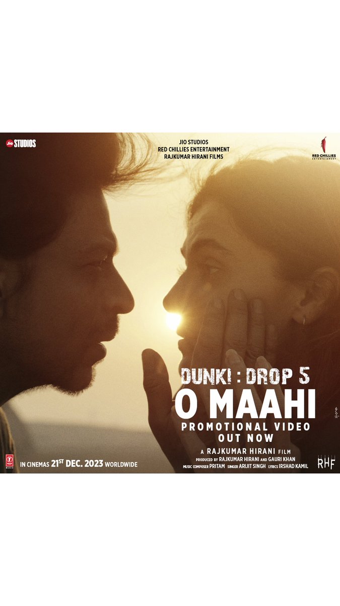 O Maahi Maahi re 💕 #DunkiDrop5 - #OMaahi Promotional Video Out Now! bit.ly/OMaahi-Dunki #Dunki releasing worldwide in cinemas on 21st December, 2023.