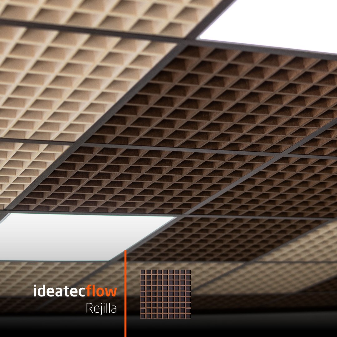 Ideatec_ES's tweet photo. Ideatec flow evoca a las antiguas rejillas y celosías de madera de antaño. Lo que sorprende es la ligereza de la fibra de poliéster; en cada pieza incorpora un velo acústico que le permite mejorar su rendimiento acústico.

#Ideatec #ideatecflow #Rejilla #acondicionamientoacústico https://t.co/ye1JnNkn0j