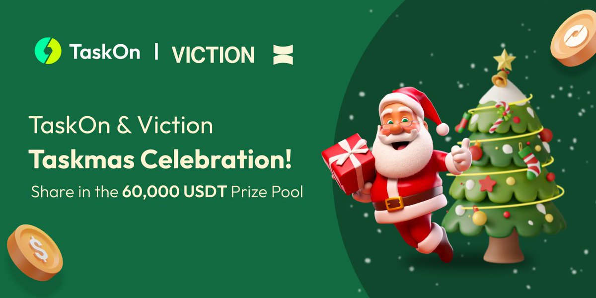 Viction Ecosystem (@victioneco) on Twitter photo Enjoy the incredible Funtastic #Christmas Carnival alongside <a href="/BuildOnViction/">Viction</a> and <a href="/taskonxyz/">TaskOn | Ultimate Web3 Community Growth Platform</a>🎄
🔥Join the movement and grab your share of the 500 $USDT prize pool: taskon.xyz/campaign/detai…
⚡️Accumulate points to unveil thrilling chances to seize the grand finale prize of 60,000 Enjoy the incredible Funtastic #Christmas Carnival alongside <a href="/BuildOnViction/">Viction</a> and <a href="/taskonxyz/">TaskOn | Ultimate Web3 Community Growth Platform</a>🎄
🔥Join the movement and grab your share of the 500 $USDT prize pool: taskon.xyz/campaign/detai…
⚡️Accumulate points to unveil thrilling chances to seize the grand finale prize of 60,000