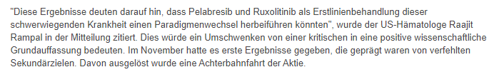 michaelbarck2's tweet image. &quot;Dies würde ein Umschwenken von einer kritischen in eine positive wissenschaftliche Grundauffassung bedeuten.&quot;

Steile These von @dpaAFX zu $MOR #Morphosys und #Pelabresib ... der Wissenschaftler ist an den Pelabresib-Studien federführend beteiligt und keine unabhängige…