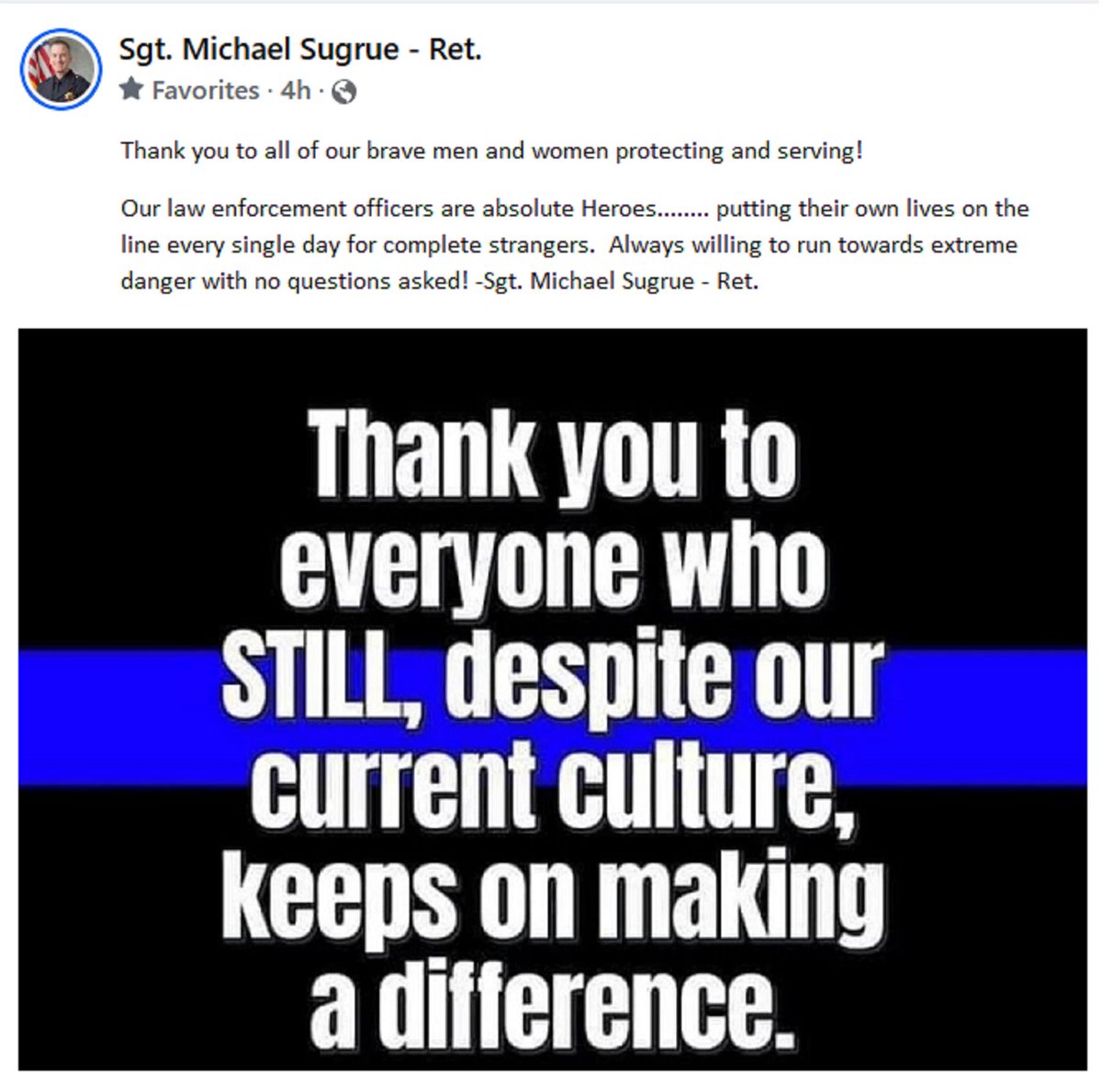 #bluelivesmatter #thinblueline #backtheblue #lawenforcement #policeofficers #police #cops #heroes #alllivesmatter #defendthepolice #michaelsugrue 💙🖤
