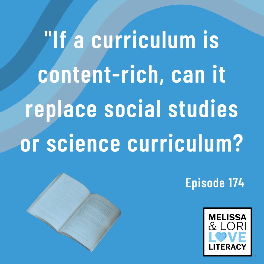 Nope ❎ High quality materials and instruction in social studies and science includes opportunities to use and practice literacy skills. High quality ELA materials include opportunities to learn ELA skills WHILE learning about disciplines. ✔️It's reciprocal, not replaceable.