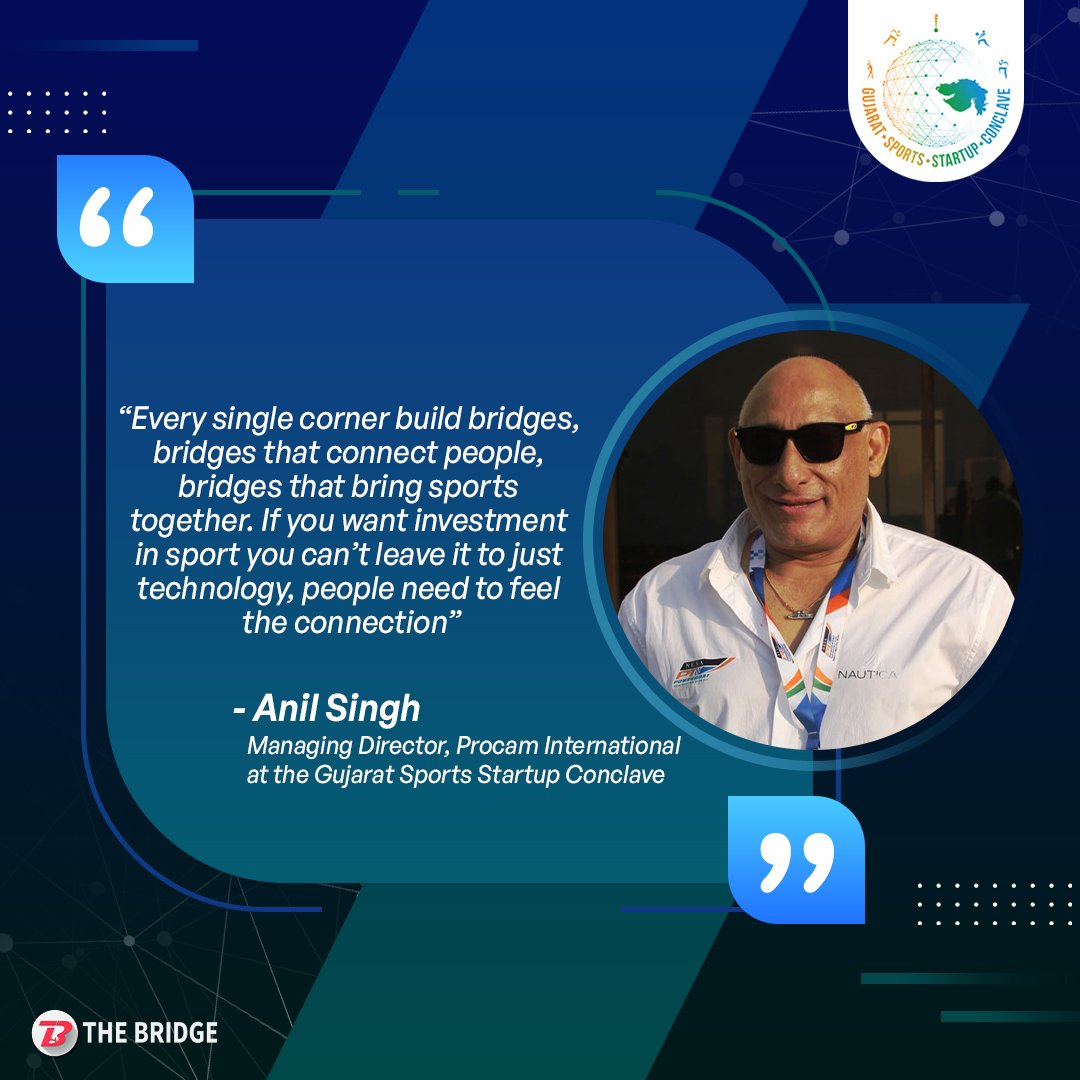 The Bridge (@the_bridge_in) on Twitter photo Anil Singh, Managing Director of Procam International, speaks about the connection that people need to feel while building something in sports.
<a href="/procamintl/">Procam International</a> <a href="/arshi_yasin/">Arshi Yasin</a> <a href="/GSSConclave/">Gujarat Sports Startup Conclave</a> <a href="/sagofficialpage/">Sports Authority of Gujarat</a>
#GujaratSportsStartupConclave #VibrantGujarat #SportsIndia #SportsStartup Anil Singh, Managing Director of Procam International, speaks about the connection that people need to feel while building something in sports.
<a href="/procamintl/">Procam International</a> <a href="/arshi_yasin/">Arshi Yasin</a> <a href="/GSSConclave/">Gujarat Sports Startup Conclave</a> <a href="/sagofficialpage/">Sports Authority of Gujarat</a>
#GujaratSportsStartupConclave #VibrantGujarat #SportsIndia #SportsStartup