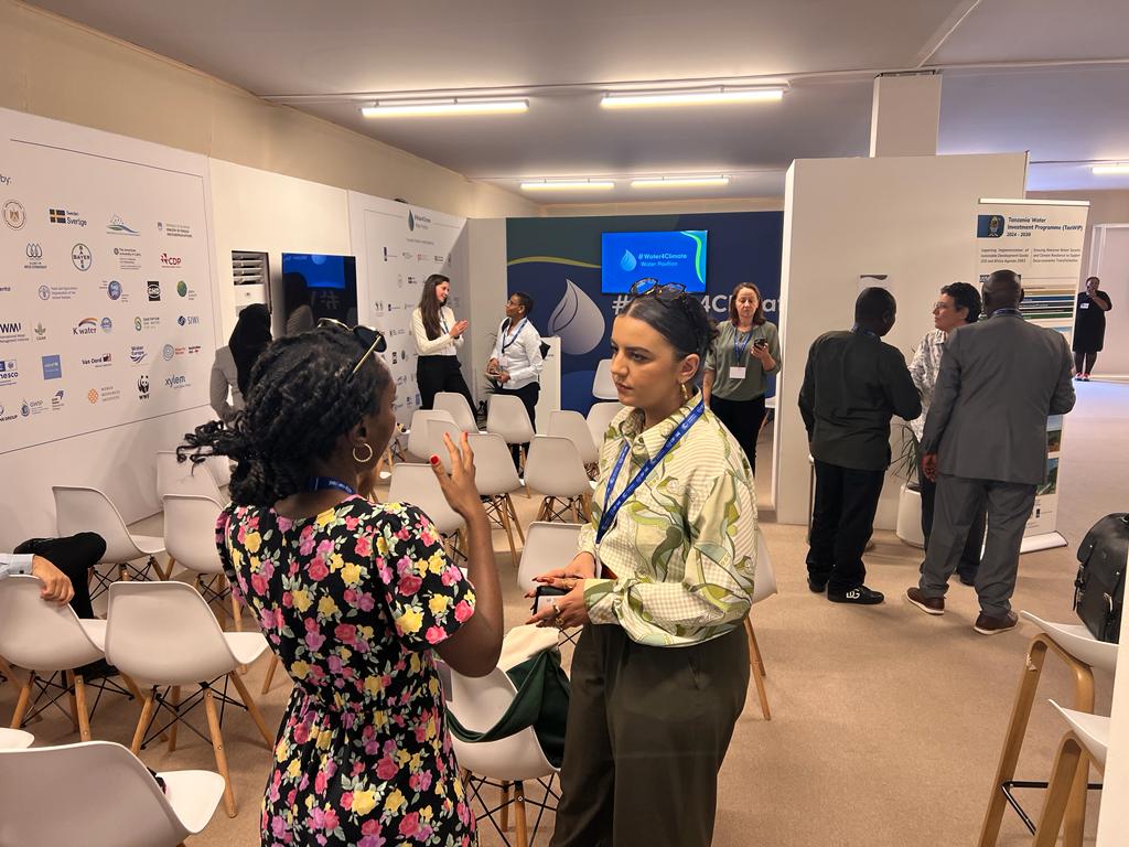 [Live @ #COP28] Transformative Climate #Finance Day at the #water4climate pavilion: A networking session with 4 amazing professionals! @SarraTouzi @GWPnews @BirguyL @UNCCD @paulinetrepczyk @ms_bouloumou @SIF_ONG