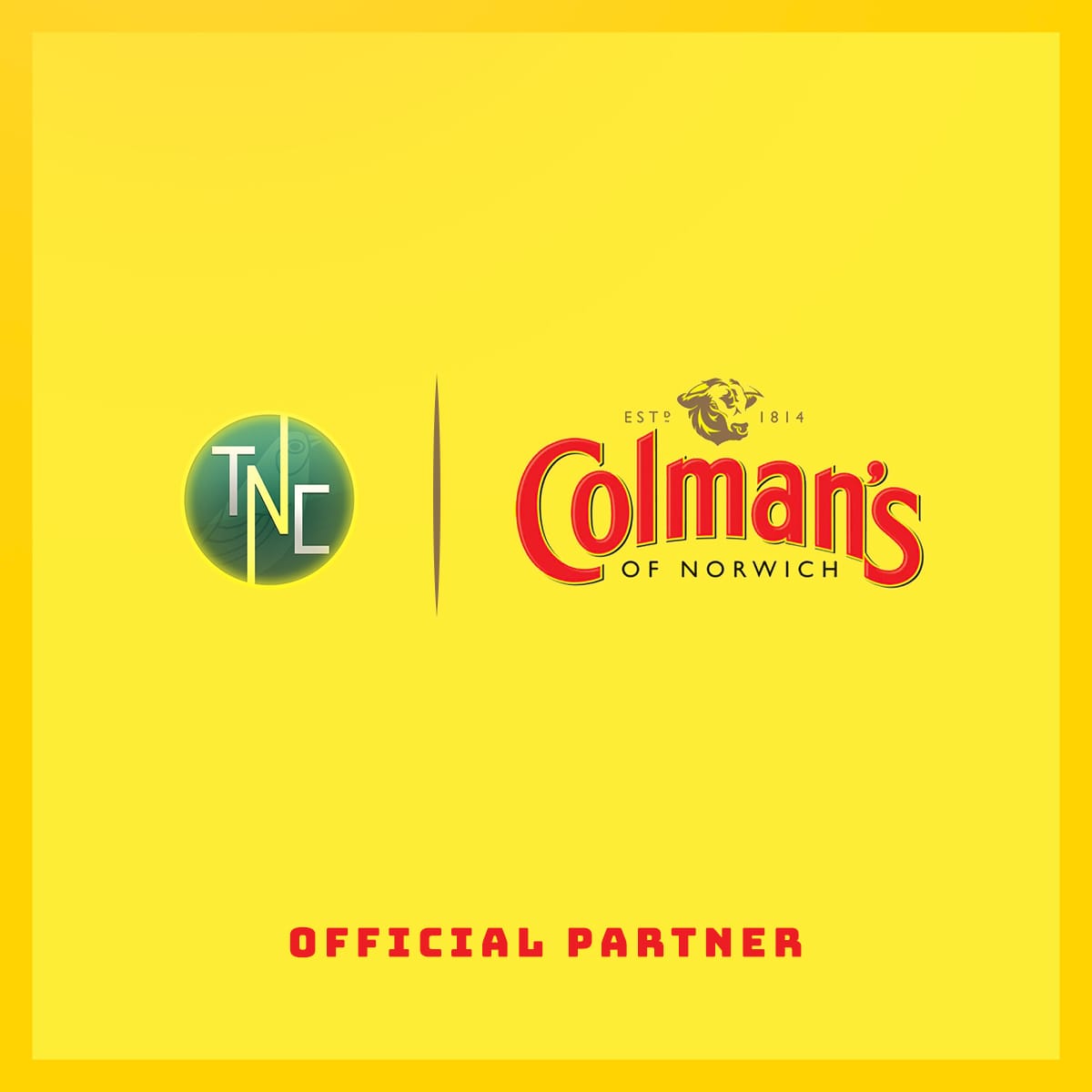 🚨 TNC x COLMAN'S 🚨 We're delighted to be able to welcome the iconic Norfolk brand, @ColmansUK as a channel sponsor. We've got some exciting plans ahead 👀