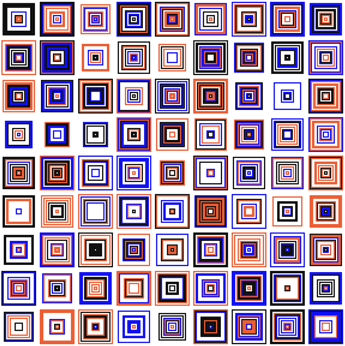 R.I.P. Vera Molnár 🙏

A true pioneer of generative art!

Here is a sketch created together with students based on (Des)Ordres. 

editor.p5js.org/kabrio/full/4M…

Mouse click for new output.