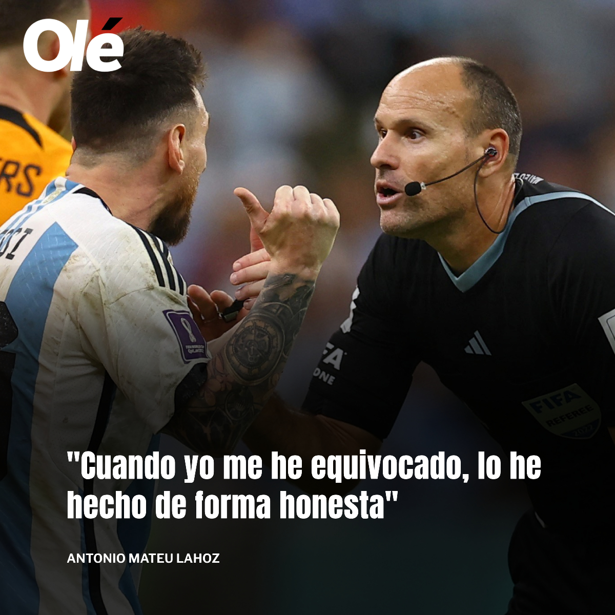 Mateu Lahoz, ex árbitro español, habló de su carrera 🇪🇸

💬 "Cuando yo me he equivocado lo he hecho de forma honesta. Lo he hecho con mi criterio y con mi discrección de las jugadas. Y puedo estar equivocado. Y puedo entender a cualquier aficionado"

🎙️ COPE