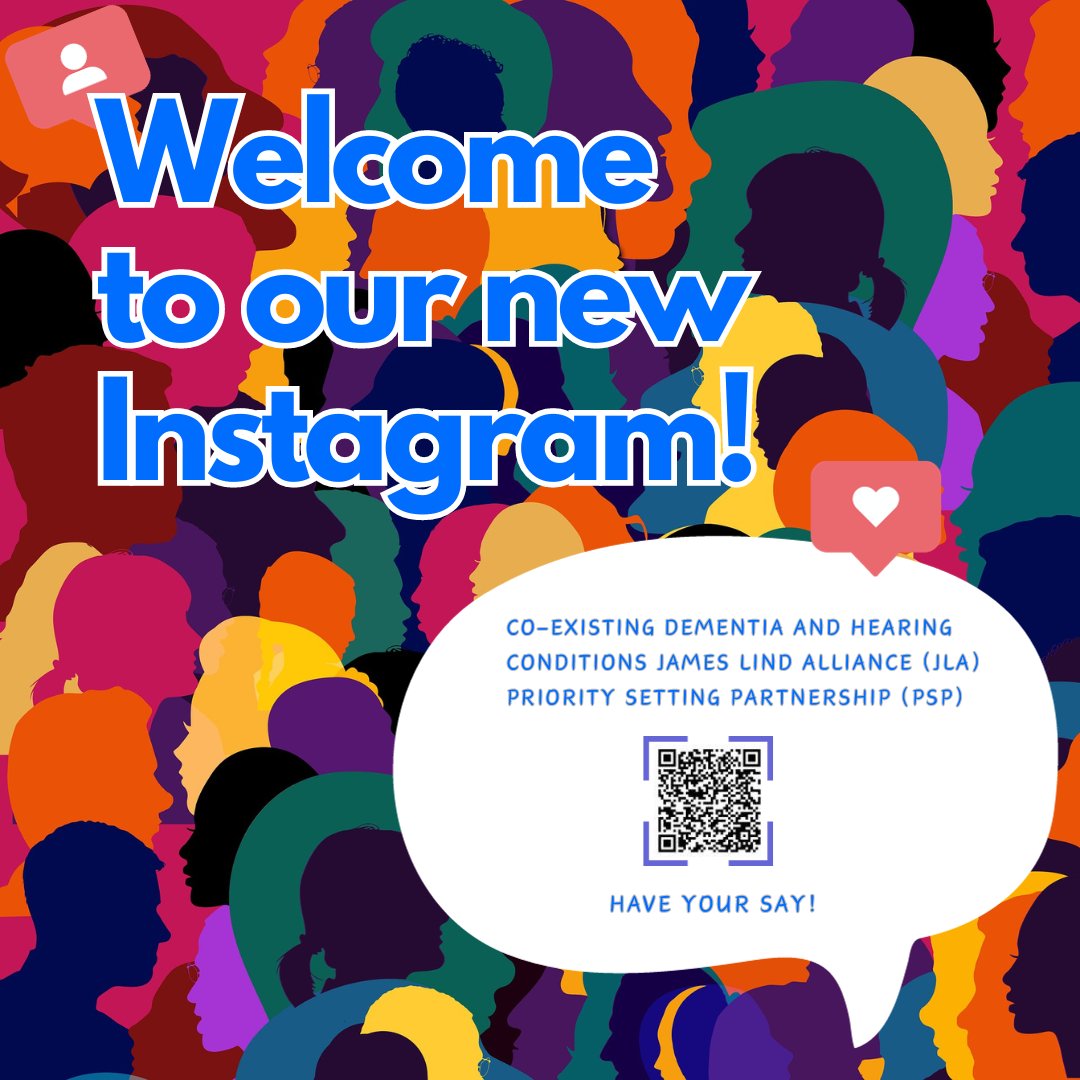 📣Announcement!! We now have #instagram, which will also be sharing updates about the @LindAlliance
#PrioritySettingPartnership in co-existing #dementia and #hearing conditions.  

Why not take a look 👀 and follow us on #dementia_and_hearing_psp