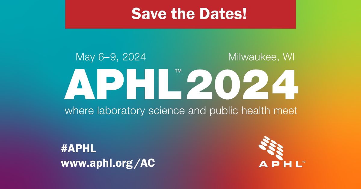 Save the dates for #APHL 2024! Registration is now open for the annual conference where laboratory science and public health meet. Don't miss out, register online today to reconnect with colleagues, exchange insights and gain valuable knowledge. buff.ly/2KqDsF0