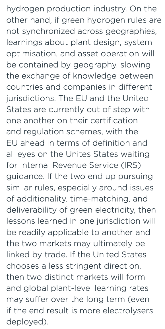 Innovative technology providers, leading businesses and EPCs (Ramboll's position on RHS) on the other hand support regulatory alignment through the Three Pillars because they recognise the massive opportunity for the US and the EU to pioneer green chemicals trade. 9/10