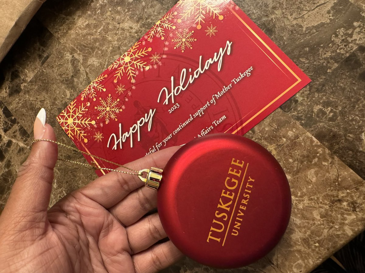 Thank You Mother Tuskegee for recognizing those who give.  I ❤️ my ornament! <a href="/TuskegeeUniv/">TUSKEGEE UNIVERSITY</a>