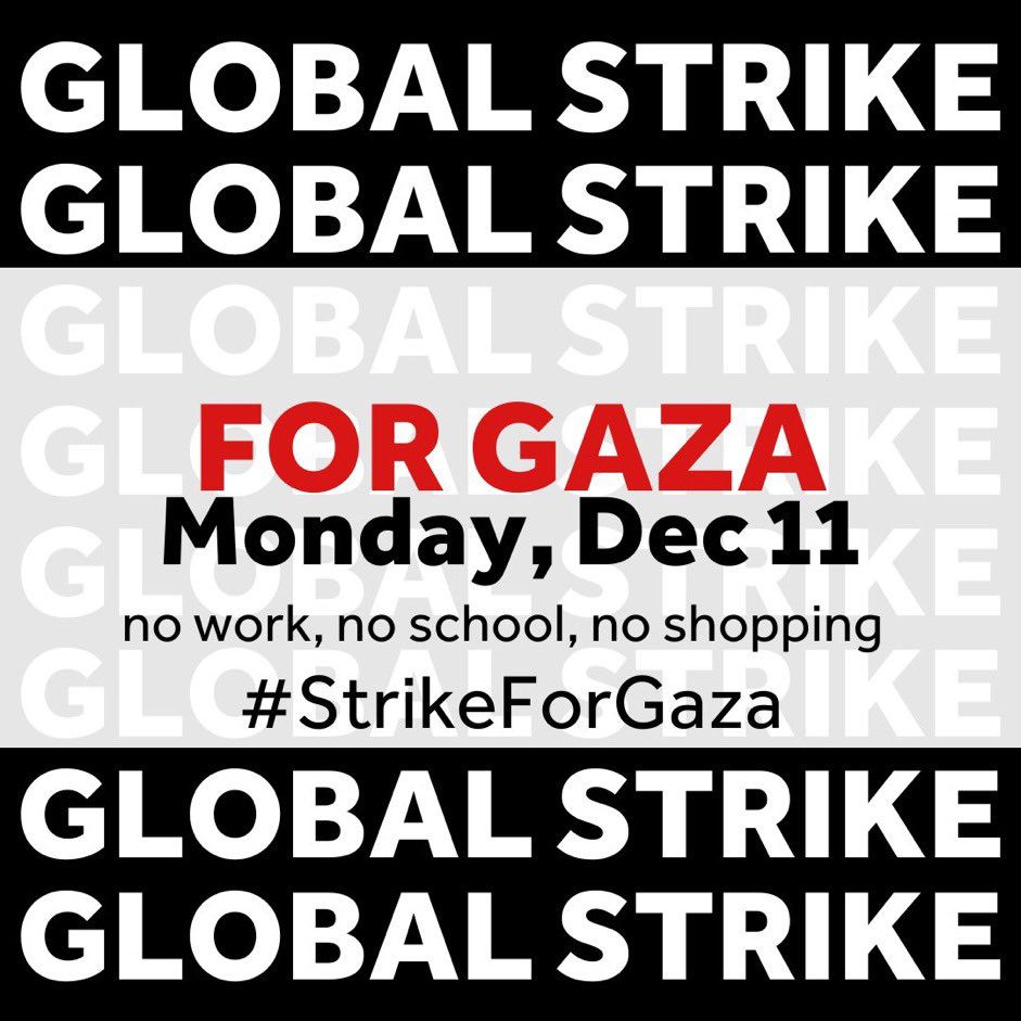 Today’s the day 🖤 #StrikeForGaza