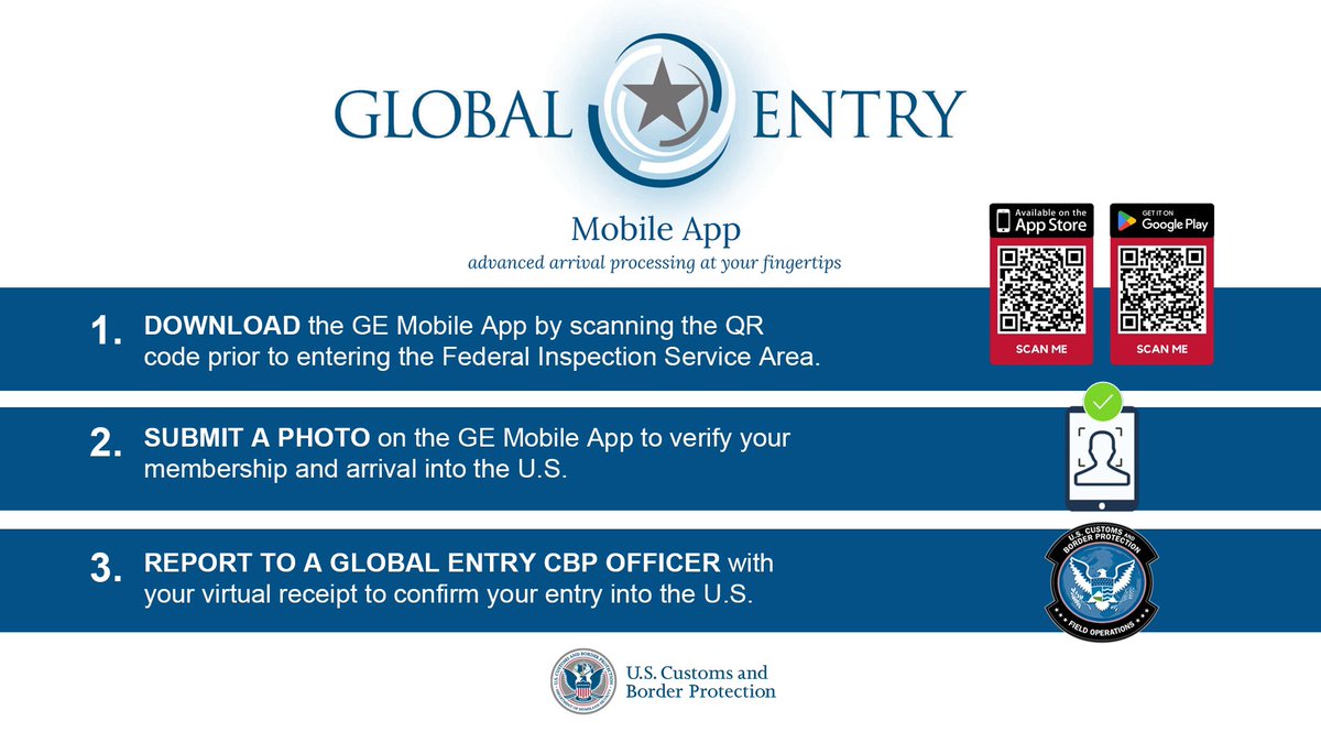 Traveling this holiday season? @CBP offers Global Entry and Mobile Passport Control mobile applications to help expedite your travel experience. Check out our website for more info  cbp.gov/about/mobile-a… #NationalAppDay #CBPisReady