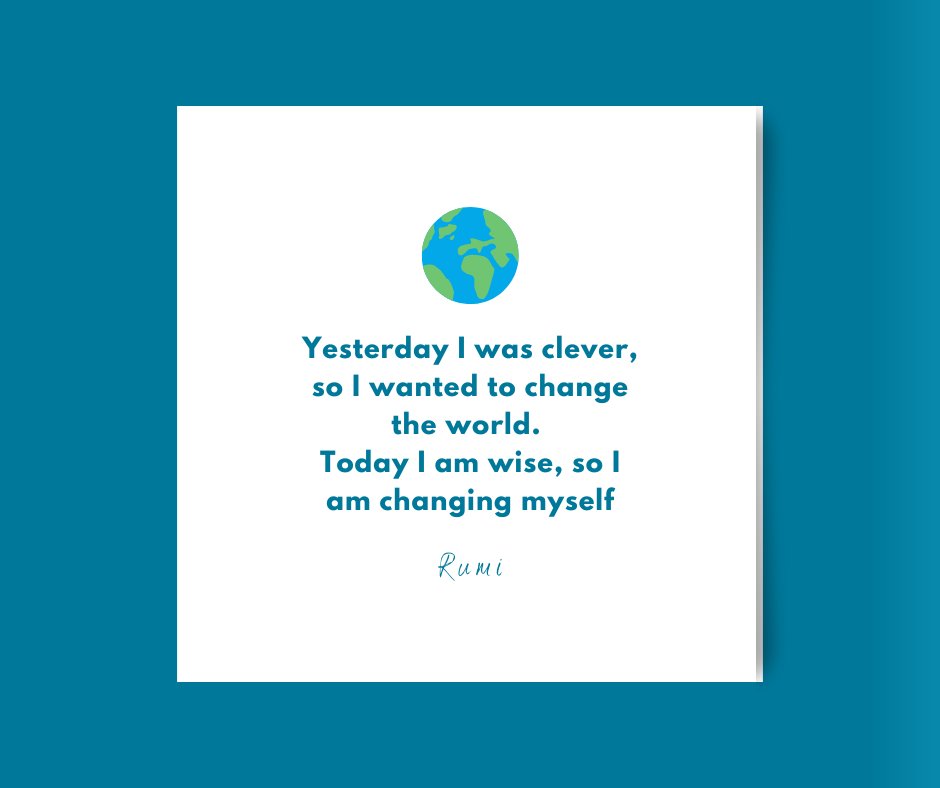 Changing the world comes from within. #MotivationMonday #InspirationalQuote #Changemakers