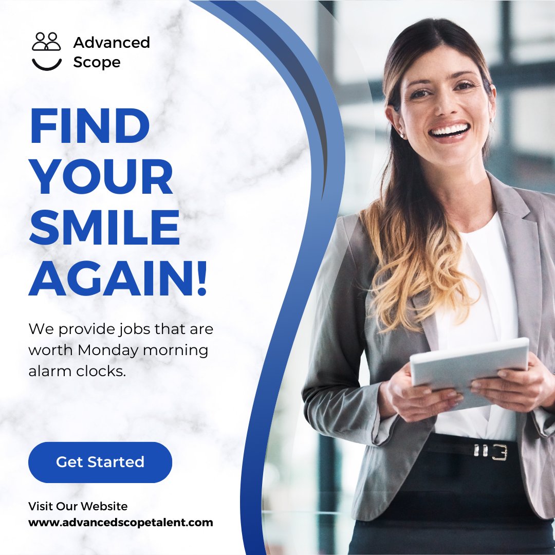 Finding smiles on Monday mornings! 🕰️ Our dedicated team is on a mission to make your work truly worth the alarm clock.  

Across diverse specialties, we're here to make your career a rewarding journey. 😃 

#FindYourSmile #AdvancedPracticeProviders #MondayMotivation