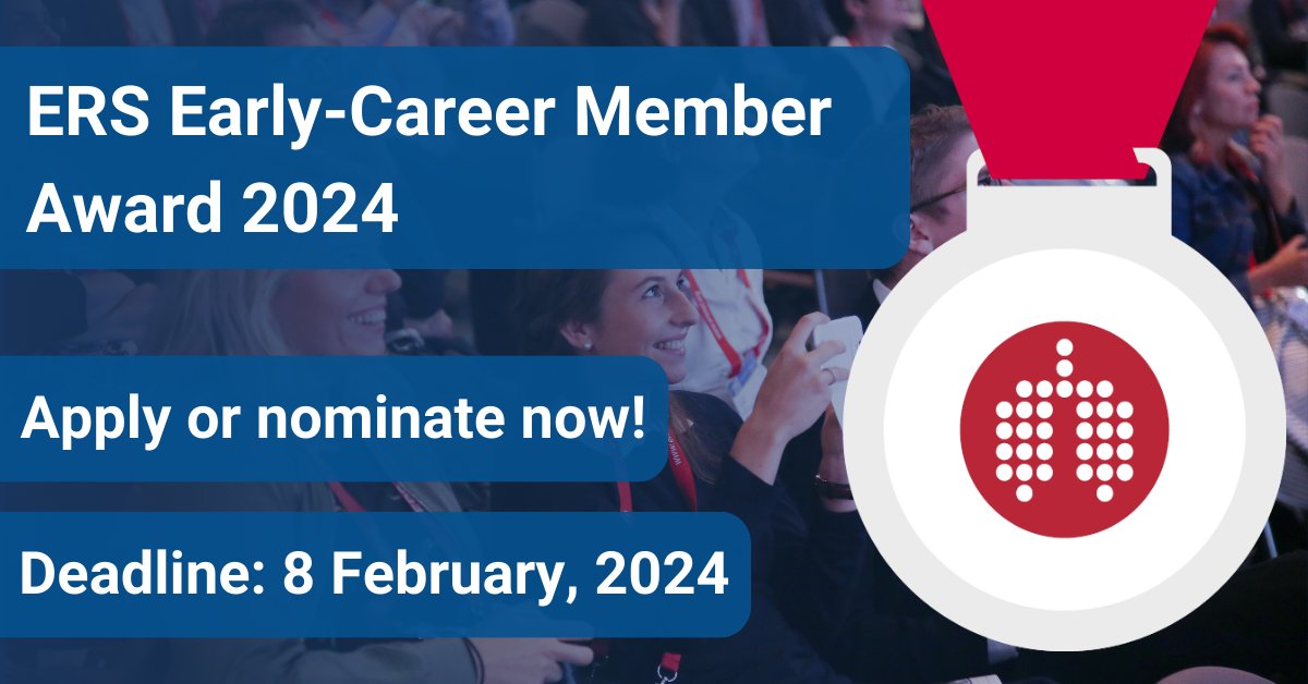 “The ECM Award honours the work of early career members and acknowledges the potential for further contributions, as well as reaffirming ERS’s commitment to nurturing and supporting future leaders in the respiratory field.” ERS President, Monika Gappa ow.ly/GRy650QhkfQ