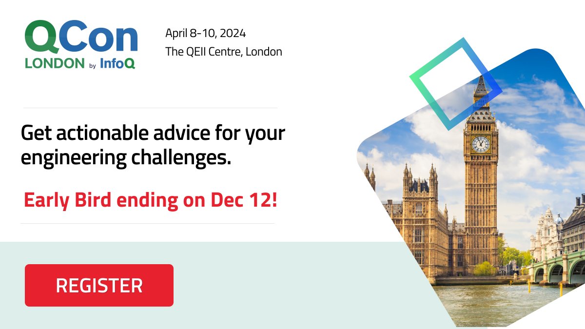 ⏰ Last chance to book your ticket for #QConLondon before prices go up! Take advantage of the discounted tickets and learn how real-world practitioners are applying the tech to help you solve common problems. Register now. Link in bio. 🔗 #SoftwareConference #EmergingTech