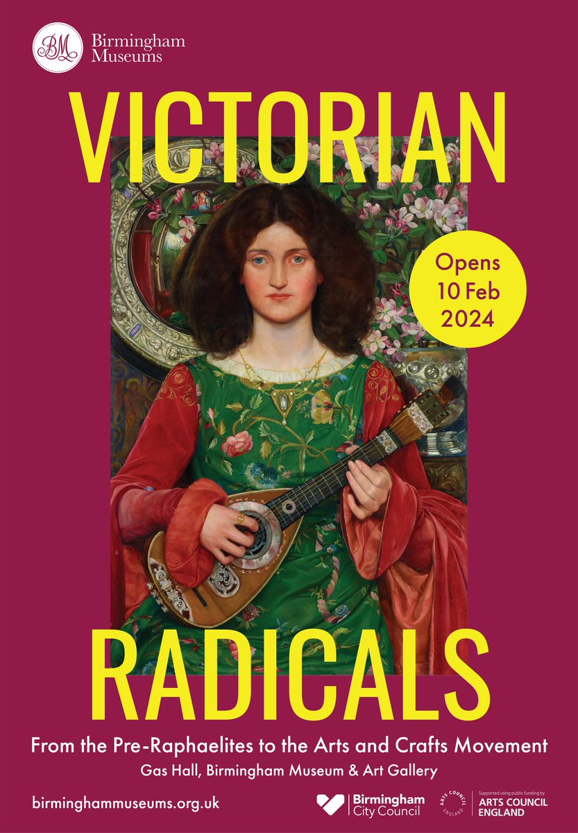 We are excited to announce Victorian Radicals, a major exhibition opening in the Gas Hall @BM_AG Feb 2024. Birmingham’s world-famous Pre-Raphaelite art collection returns with a world class exhibition. birminghammuseums.org.uk/stories/victor…