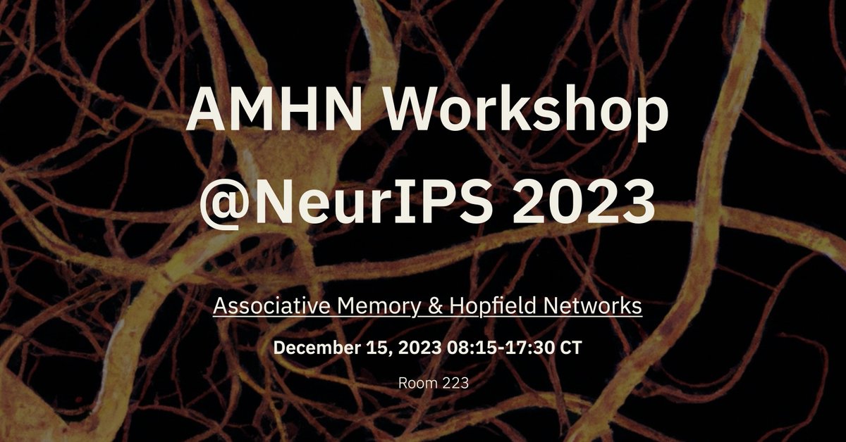 I am ✈️ to #NeurIPS2023, and will be there until Saturday. Hit me up if you want to chat about science! Here is a summary of our presentations: - Long Sequence Hopfield Memory (Tuesday 10.45am): arxiv.org/abs/2306.04532. A network for storing temporal sequences with very…