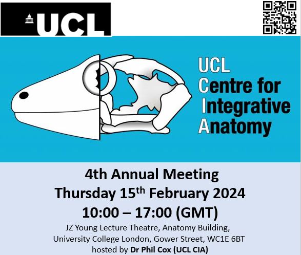 UCL Centre for Integrative Anatomy (@cia_ucl) on Twitter photo No idea what the automated hard tissue #segmentation tool – #BounTI (Boundary-preserving threshold iteration) – is? Want to? Then book our FREE annual symposium via the QR code below and hear Marius Didziokas' talk! #formandfunction <a href="/MariusDidziokas/">Marius Didziokas</a>
<a href="/UCLLifeSciences/">UCL Faculty of Life Sciences</a> <a href="/moazenlab/">Moazen Lab</a> No idea what the automated hard tissue #segmentation tool – #BounTI (Boundary-preserving threshold iteration) – is? Want to? Then book our FREE annual symposium via the QR code below and hear Marius Didziokas' talk! #formandfunction <a href="/MariusDidziokas/">Marius Didziokas</a>
<a href="/UCLLifeSciences/">UCL Faculty of Life Sciences</a> <a href="/moazenlab/">Moazen Lab</a>