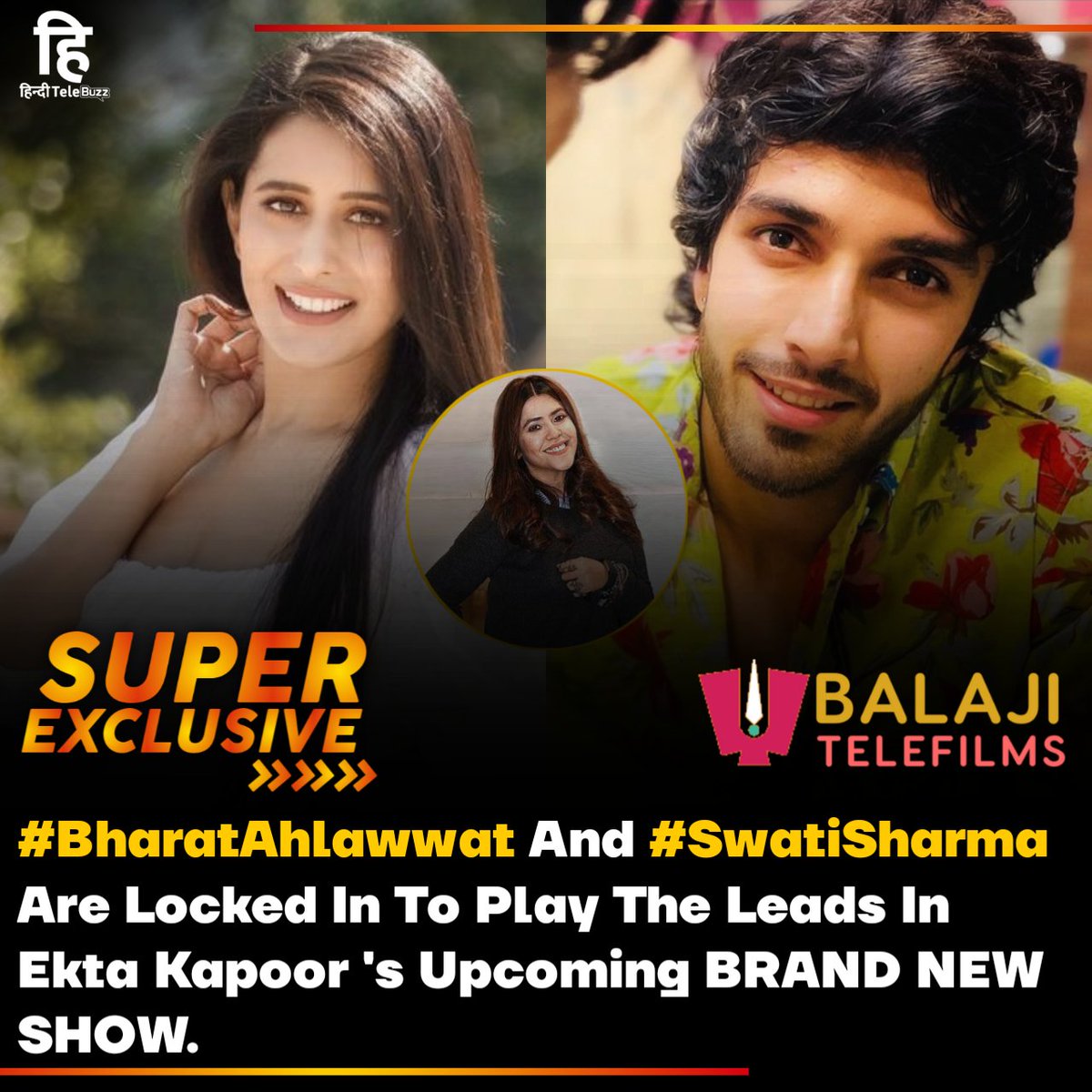 #SuperExclusive

#BharatAhlawwat And #SwatiSharma Are Locked In To Play The Leads In Ekta Kapoor 's Upcoming BRAND NEW SHOW Next On #ColorsTv . It will Replace #Udaariyaan Next Year.

@hinditelebuzz EXCLUSIVE