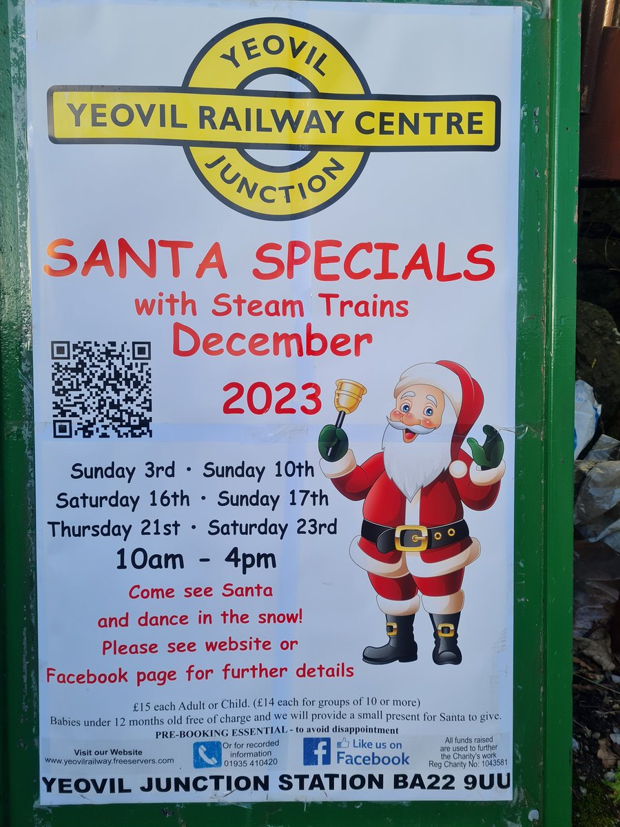 Still spaces for a great day out on the Santa Special at Yeovil Railway Centre