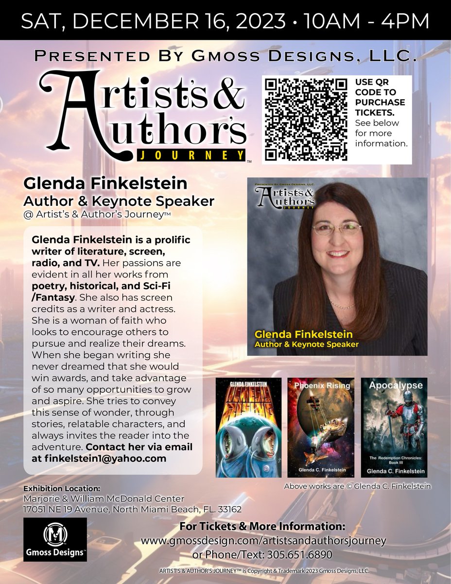 aandajourney's tweet image. Artist's &amp;amp; Author's Journey, is THIS SATURDAY, 12/16, 10am-4pm. A creative artistic and literary event featuring the writings, artworks, and journey of 14 exceptional artists and authors.
#artists #authors #literaryarts #Collectors
To Register to attend - eventbrite.com/e/artists-auth…