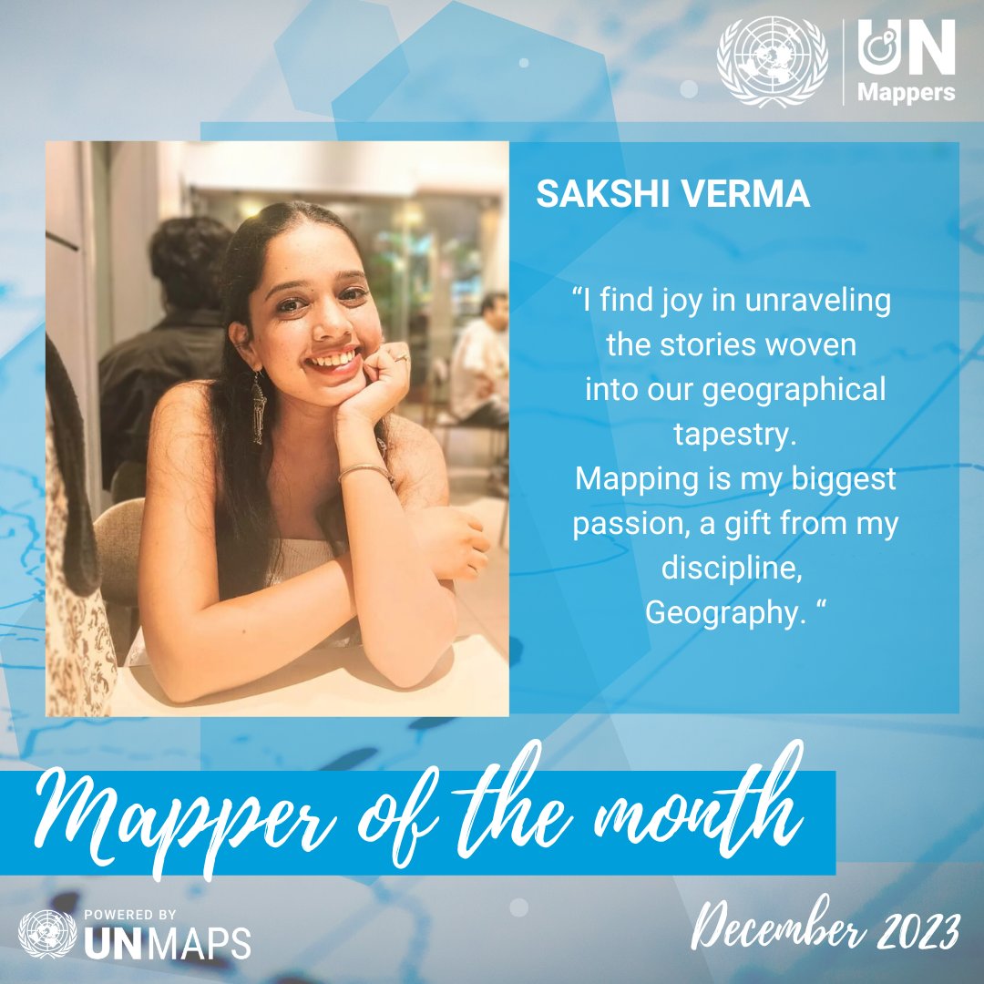 🥳Meet Sakshi Verma, our Mapper of the month 🗺️ Sakshi was a standout student in the course we held with the #RSIGST in Kolkata, India. While new to #OSM, we anticipate her valuable contributions and growth in the mapping community. Read her story➡️ tinyurl.com/MOTM1223