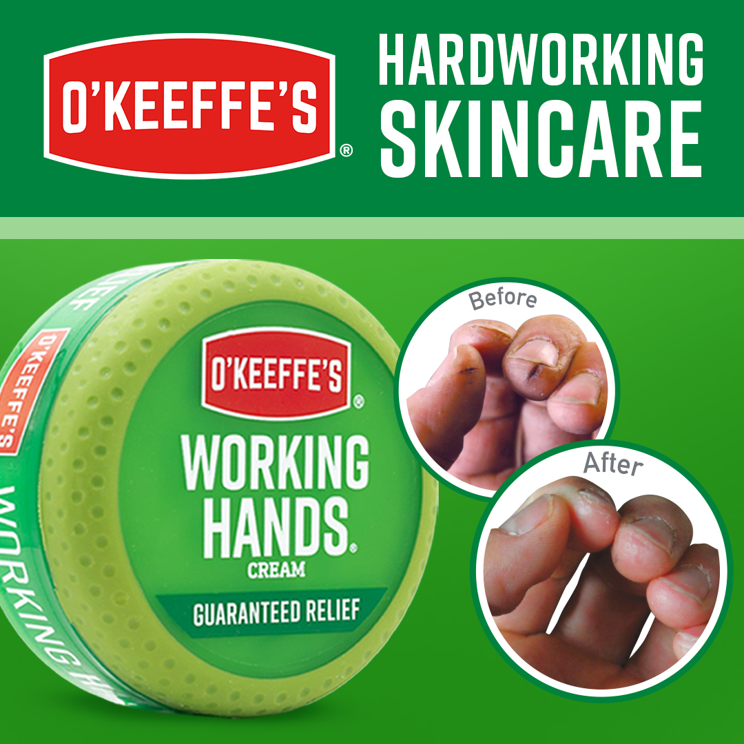 The cold weather can really take a beating on your hands. Get them back in working order with O'Keeffe's Working Hands. 

#okeeffes #workinghands #dryhands #hardworkinghands #handcream