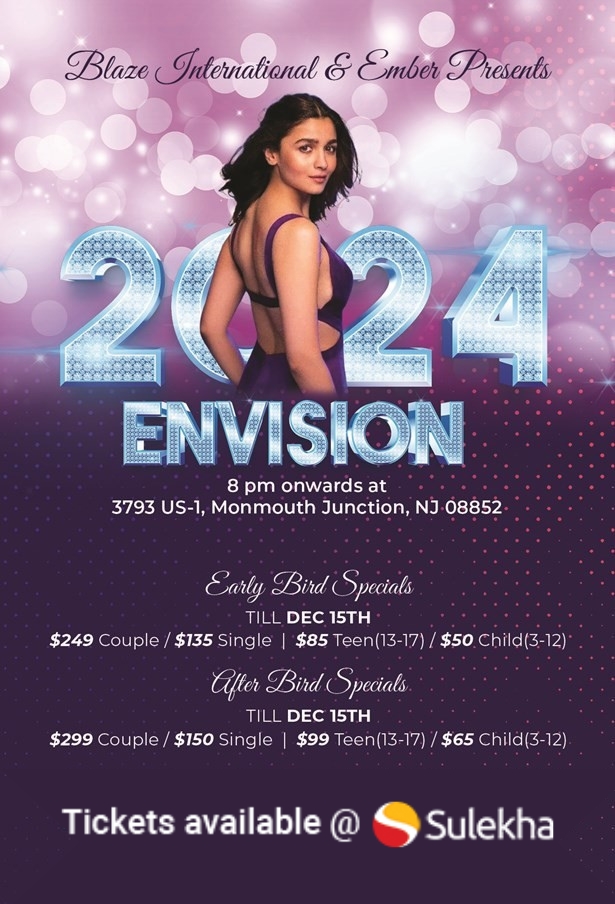 Envision 2024: New Year's Eve Extravaganza at Ember Banquets!

Book Your Tickets Here: tinyurl.com/bdf6stxa

Unlock the Excitement: Click here for a USA-wide spectacle of New Year events! - linktr.ee/Sulekha_Events…

#NewYearsEveExtravaganza #EmberBanquets