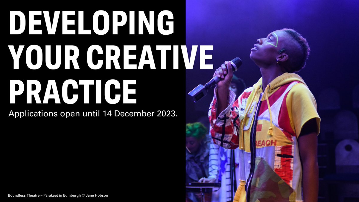 🚨 REMINDER 🚨 Applications for Round 19 of Developing Your Creative Practice are open until 12pm (midday) this Thursday - 14 December 2023. DYCP offers funding to support individuals who want to take time to focus on their creative development 👇 buff.ly/3PIi14q