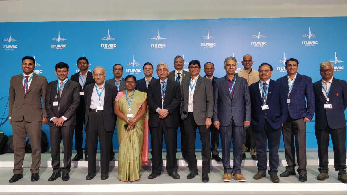 #WRC23
@DoT_India Delegation geared up for final week at the WRC-2023 under @ITU umbrella. 

This crucial event, held once every four years, is shaping  the future of spectrum management for terrestrial and satellite radiocommunication services.
 @ITU 
@ItuaptI